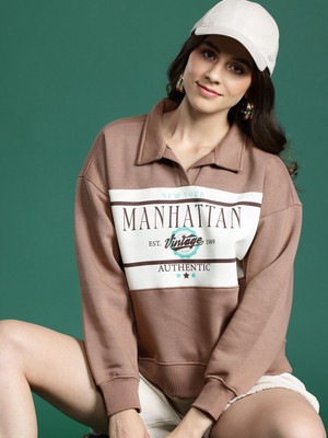 Dressberry Full Sleeve Color Block Women Sweatshirt