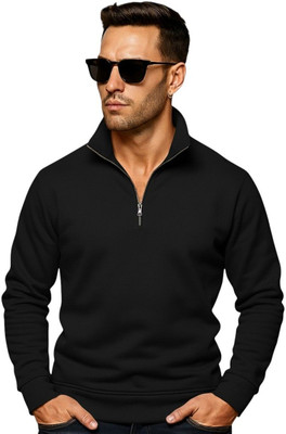 ADIXUS Full Sleeve Solid Men Sweatshirt