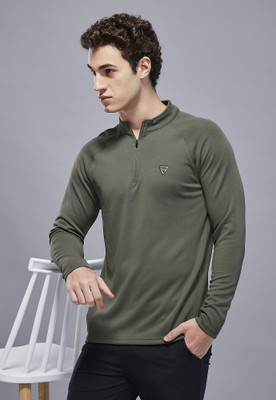 TECHNOSPORT Full Sleeve Solid Men Sweatshirt