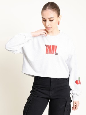 Bene Kleed Full Sleeve Solid Women Sweatshirt