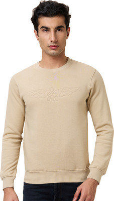 PARK AVENUE Full Sleeve Self Design Men Sweatshirt