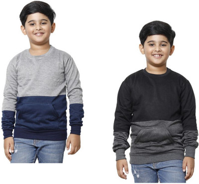 AE Trends Full Sleeve Color Block Boys Sweatshirt