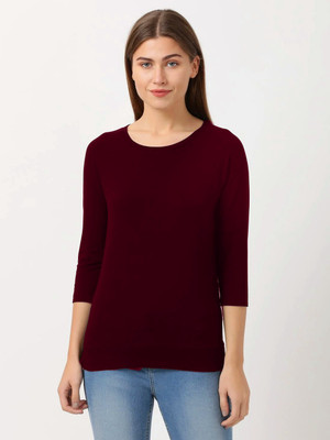 Gumnaam 3/4th Sleeve Solid Women Sweatshirt