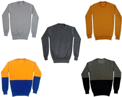 AE Trends Full Sleeve Color Block, Solid Boys Sweatshirt