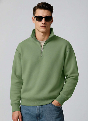 TOROLY Full Sleeve Solid Men Sweatshirt