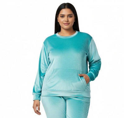 HETESHE Full Sleeve Solid Women Sweatshirt