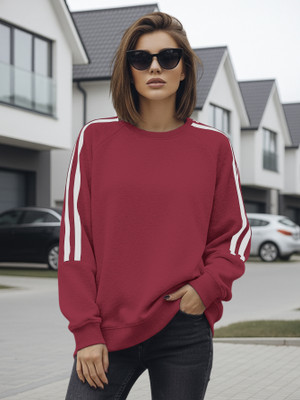 FashionAndYOUTH Full Sleeve Striped Women Sweatshirt