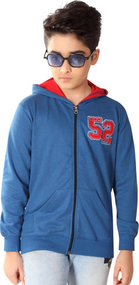 MIST N FOGG Full Sleeve Embroidered Boys & Girls Sweatshirt