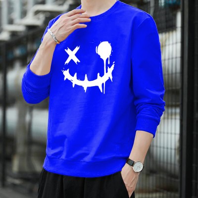 LGR FASHION Printed Men Round Neck Blue T-Shirt