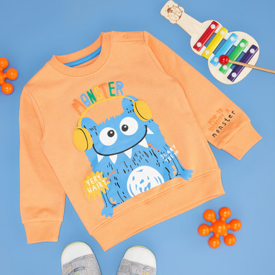 Pantaloons Baby Full Sleeve Solid Baby Boys Sweatshirt