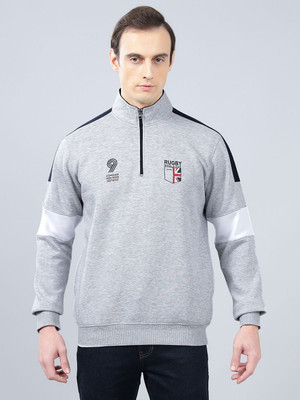 CANTABIL Full Sleeve Self Design Men Sweatshirt