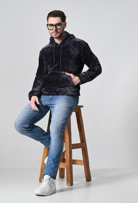 HypeThread Full Sleeve Solid Men Sweatshirt