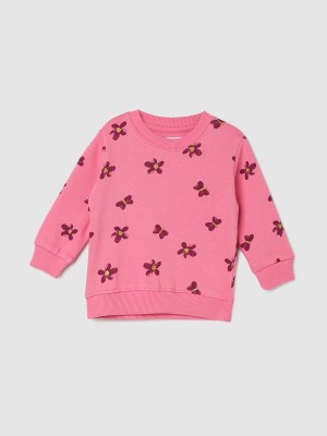 MAX Full Sleeve Printed Baby Girls Sweatshirt