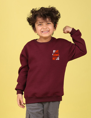 Nusyl Full Sleeve Graphic Print Boys Sweatshirt