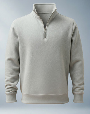 VIOUR Full Sleeve Solid Men Sweatshirt
