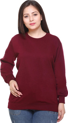 HouseOfCommon Full Sleeve Solid Women Sweatshirt
