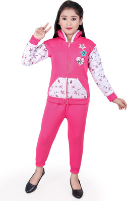 NEWCITIGARMENTS Full Sleeve Self Design Girls Sweatshirt