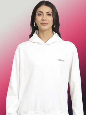 OBAAN Full Sleeve Solid Women Sweatshirt