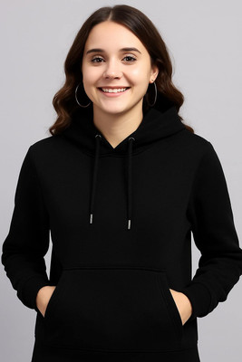 Chrome & Coral Full Sleeve Solid Women Sweatshirt