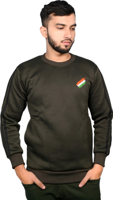 ALKAAPPAREL Full Sleeve Solid Men Sweatshirt