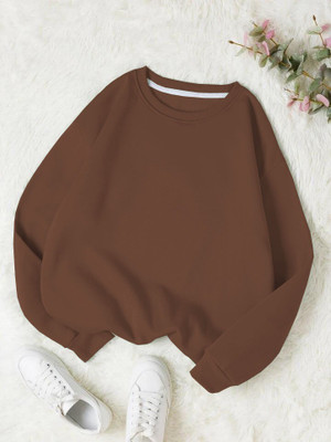 FAISALGARMENT Full Sleeve Solid Women Sweatshirt