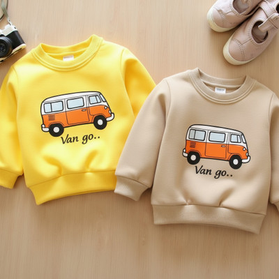 YAKFIT Full Sleeve Solid, Printed, Graphic Print Boys & Girls Sweatshirt