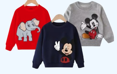 Kamedge Full Sleeve Graphic Print Baby Boys & Baby Girls Sweatshirt