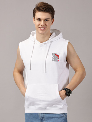 LEOON TREND Sleeveless Printed Men Sweatshirt