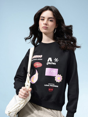 Glitchez Full Sleeve Printed Women Sweatshirt