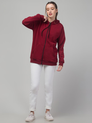 ADIXUS Full Sleeve Solid Women Sweatshirt