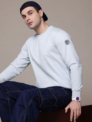 Roadster Full Sleeve Solid Men Sweatshirt