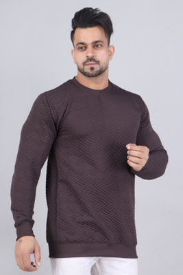 WILD ELEPHANT Full Sleeve Self Design Men Sweatshirt