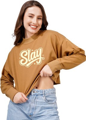 BlueFicus Full Sleeve Solid Women Sweatshirt