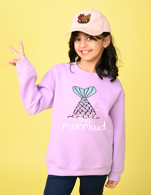 Nusyl Full Sleeve Printed Girls Sweatshirt