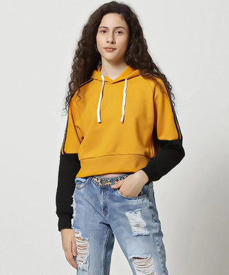 Pina Colada Full Sleeve Color Block Women Sweatshirt