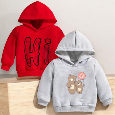 DOODEEKIDS Full Sleeve Printed Baby Boys & Baby Girls Sweatshirt