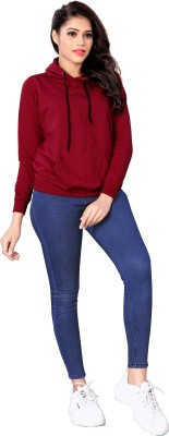 Women Wed Full Sleeve Solid Women Reversible Sweatshirt