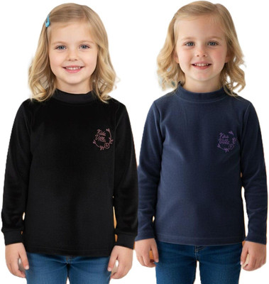 SAALVIA Full Sleeve Solid Girls Sweatshirt