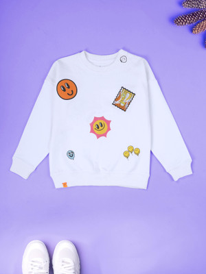 KiddoPanti Full Sleeve Self Design Boys Sweatshirt