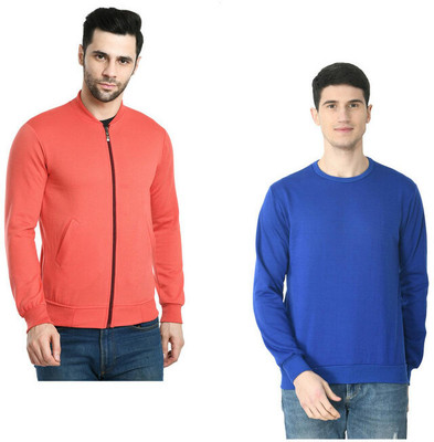 KAVYA Full Sleeve Solid Men Sweatshirt
