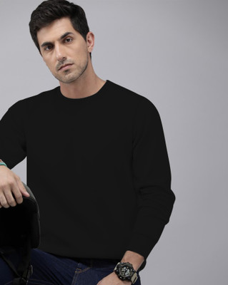 AOOSH Full Sleeve Solid Men Sweatshirt