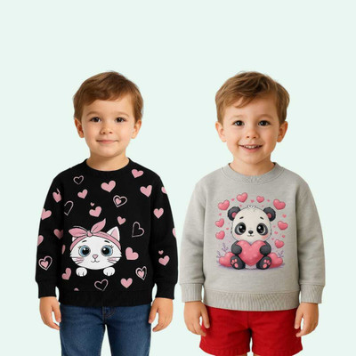 toystshirt Full Sleeve Printed Boys & Girls Sweatshirt