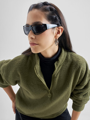 Tokyo Talkies Full Sleeve Solid Women Sweatshirt