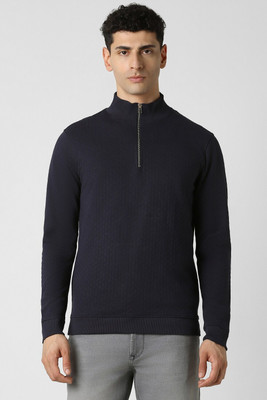 VAN HEUSEN Full Sleeve Self Design Men Sweatshirt
