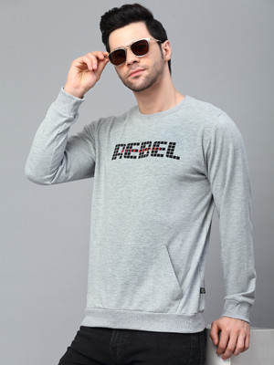 RIGO Full Sleeve Solid Men Sweatshirt