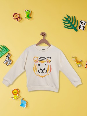 NautiNati Full Sleeve Animal Print Baby Boys Sweatshirt
