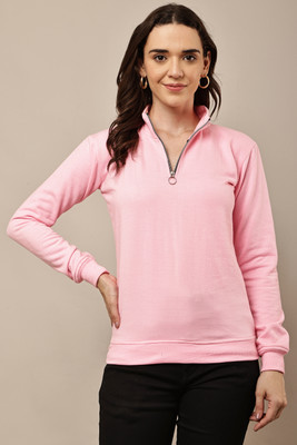 Bright Fly Full Sleeve Solid Women Sweatshirt