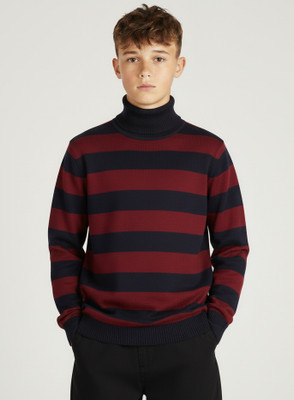 Clothify Full Sleeve Striped Boys Sweatshirt