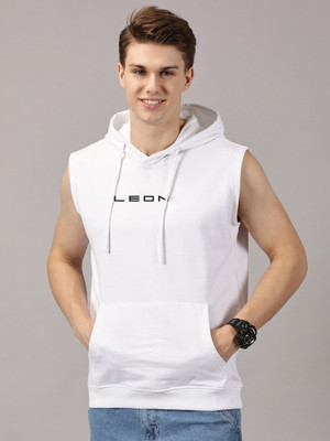 LEOON TREND Sleeveless Printed Men Sweatshirt