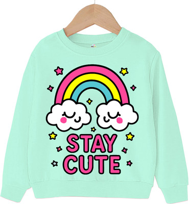MINI MYN Full Sleeve Graphic Print Girls Sweatshirt